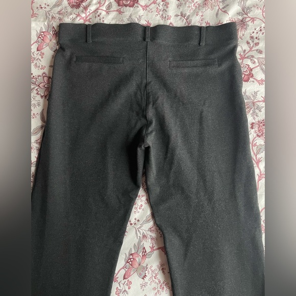 Betabrand Classic Straight Leg Dress Pants Charcoal Large Petite Office Workwear - Picture 6 of 11